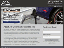 Tablet Screenshot of aircleaningspecialists.com